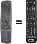 Télécommande équivalente Toshiba 32 MW 7 DG