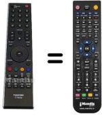 Replacement remote control Toshiba 46 ZV 555 DG