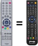 Télécommande équivalente Toshiba 42 WH 18 P