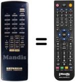 Replacement remote control UFD 90 (3 SCART)