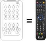 Télécommande équivalente HANTAREX TVC 16 PR