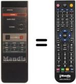 Télécommande équivalente Daewoo DVR 3721 D