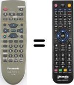Télécommande équivalente Panasonic DVD RV 20