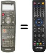 Télécommande équivalente Daewoo DVR G 892 HIFI