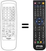 Télécommande équivalente Toshiba V 828 G