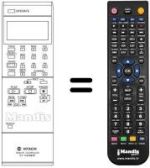 Télécommande équivalente VT-RM 151 E