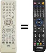 Replacement remote control NordMende DVRX 14 SE