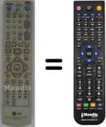 Télécommande équivalente Goldstar VC 8804 M