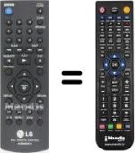 Télécommande équivalente LG DVX 682