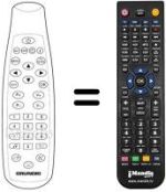 Télécommande équivalente Grundig DTR 1200