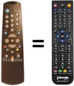 Télécommande équivalente Telesystem DVB 620