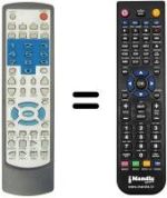 Télécommande équivalente Denver DVD-1700