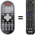 Télécommande équivalente KIWIE HDVD-PLAY