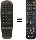 Télécommande équivalente Aristona DVD 612