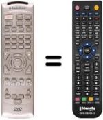 Replacement remote control Audiosonic DVD 2009