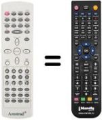 Télécommande équivalente Amstrad DVX 200
