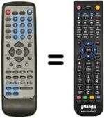 Télécommande équivalente Irradio DVD 600