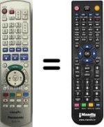 Replacement remote control Panasonic DMRE-X75 EB