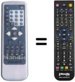 Télécommande équivalente MAJESTIC DVD 218 SD