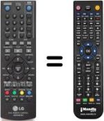 Télécommande équivalente LG DVT 699 H