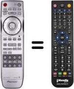 Télécommande équivalente Pioneer DV 668AV