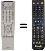 Replacement remote control TEAK DV-7D