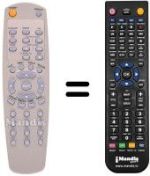 Télécommande équivalente Techwood TW 2510
