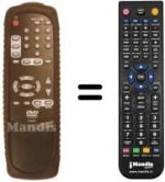 Télécommande équivalente Brandt DVD 400 SA