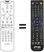 Replacement remote control Toshiba SD-3107 E
