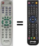 Télécommande équivalente Sharp DVD-SV 90S