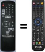 Télécommande équivalente Thomson DVD 400 SA