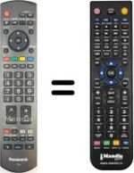 Télécommande équivalente Panasonic EUR7737250