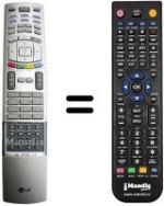Télécommande équivalente LG REMCON020