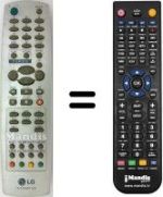 Télécommande équivalente LG 6710V00112E