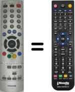 Replacement remote control Toshiba 20VL64