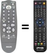 Télécommande équivalente Philips VR17116