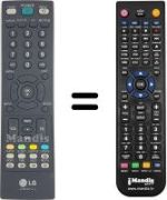 Télécommande équivalente LG M197WD
