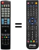 Télécommande équivalente LG 42LV375S