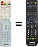 Télécommande équivalente Akai AKA008