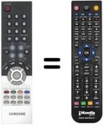 Télécommande équivalente Samsung 242MP SILVER
