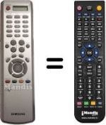 Télécommande équivalente Samsung CW29Z306VBX/XEC