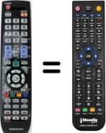 Télécommande équivalente Samsung LA55B650T1R/XXP
