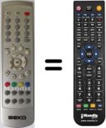 Télécommande équivalente Beko HDL3206S
