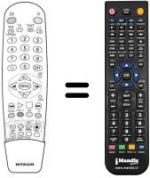 Télécommande équivalente Hitachi CL2848TAN
