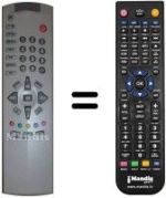 Télécommande équivalente Toshiba 14VL33E
