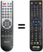 Télécommande équivalente Hisense LCD 32W07EU
