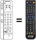 Télécommande équivalente Panasonic TX-15LT2F