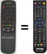 Télécommande équivalente Panasonic TX-21AD3F