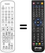 Télécommande équivalente Panasonic EUR51922