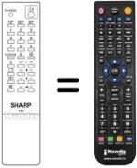 Replacement remote control Sharp 21N52-E1